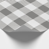 Grijs en witte buffelplaat cadeaupapier (Hoek)