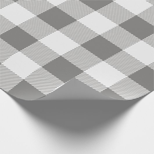 Grijs en witte buffelplaat cadeaupapier (Hoek)