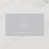 Grijs en witte Damask Visitekaartje (Achterkant)