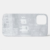 Grijs en witte gevriesdroogde textielstof Case-Mate iPhone case (Achterkant (horizontaal))