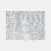 Grijs en witte gevriesdroogde textielstof fleece deken (Voorkant (Horizontaal))