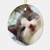 Grijs en Witte Keuten Ornament (Links)