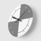 Grijs en witte kleurenblokken cirkelen geen aantal ronde klok (Hoek)