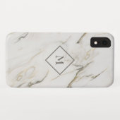 Grijs en witte marmer Case-Mate iPhone case (Achterkant (horizontaal))