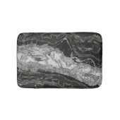 Grijs en witte marmer en zilver abstract badmat (Voorkant)