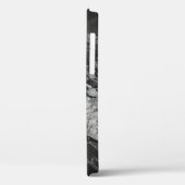 Grijs en witte marmer en zilver abstract Case-Mate iPhone case (Achterkant / Links)