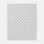 Grijs En Witte Pootsjes Patroon Fleece Deken (Voorkant)