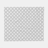 Grijs En Witte Pootsjes Patroon Fleece Deken (Voorkant (Horizontaal))