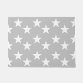 Grijs en witte Star Print Doormat Deurmat (Voorkant)