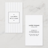  grijs en witte strepen visitekaartje (Voorkant / Achterkant)