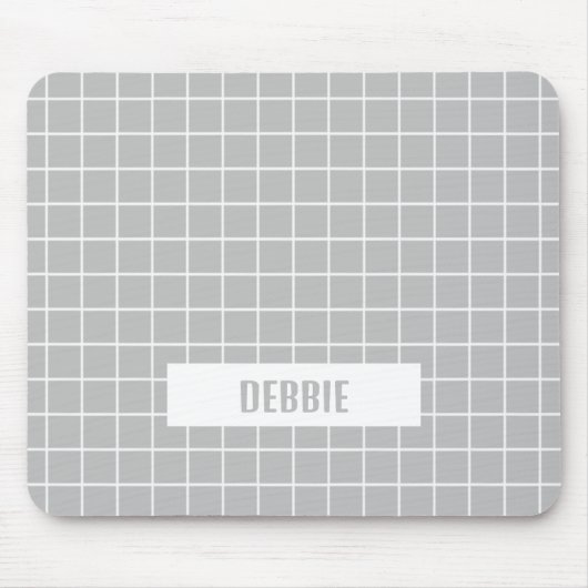 Grijs en witte tegel blokkeert aangepaste muismat (Voorkant)