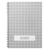 Grijs en witte tegel blokkeert aangepaste notitieboek (Voorkant)