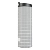 Grijs en witte tegel blokkeert aangepaste thermosbeker (Geroteerd rechts)