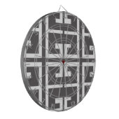 Grijs en witte tegel dartbord (Voorkant Links)
