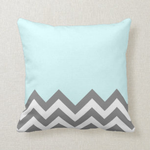 Grijs en witte zigzag Pillow Kussen
