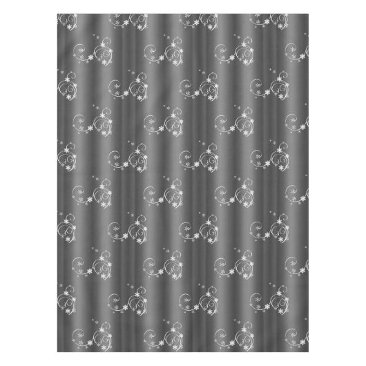 Grijs en Witte Zwemelen Kerstmis Tafelkleed (Voorkant)