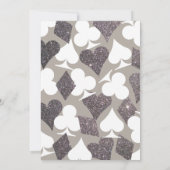 Grijs en Zilver Las Vegas bruiloft Kaart (Achterkant)