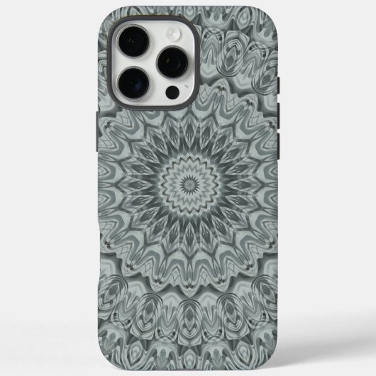 Grijs en Zilver Mandala Patroonontwerp Case-Mate iPhone Case (Achterkant)
