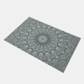Grijs en Zilver Mandala Patroonontwerp Deurmat (Schuin)