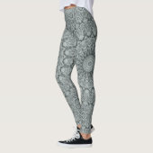 Grijs en zilver mandala patroonontwerp leggings (Links)