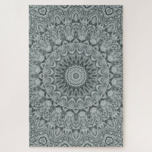 Grijs en Zilver Mandala Patroonontwerp Legpuzzel (Verticaal)