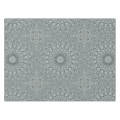 Grijs en Zilver Mandala Patroonontwerp Tafelkleed (Voorkant (Horizontaal))