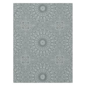 Grijs en Zilver Mandala Patroonontwerp Tafelkleed (Voorkant)