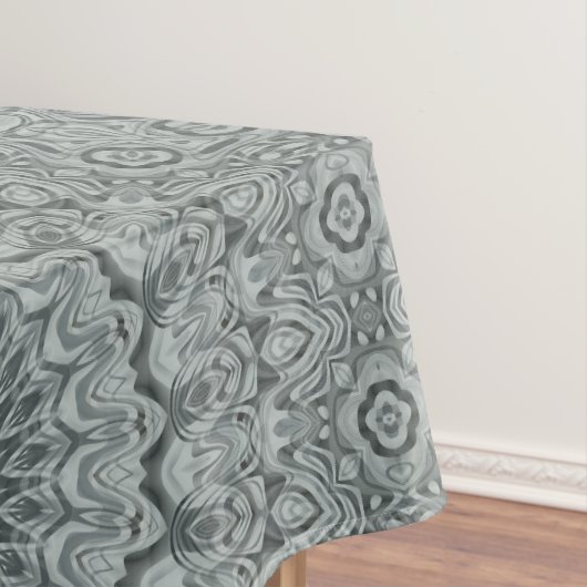 Grijs en Zilver Mandala Patroonontwerp Tafelkleed (Voorbeeld)