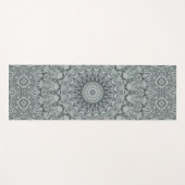 Grijs en Zilver Mandala Patroonontwerp Yogamat (Voorkant (horizontaal))