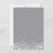 Grijs en Zilver Partij Dank U Kaart (Achterkant)