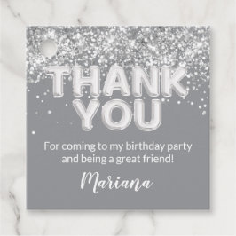 Grijs en Zilver Party Favorieten Bedankjes Labels