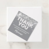 Grijs en Zilver Party Favorieten Bedankjes Labels (In situ)