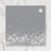 Grijs en Zilver Party Favorieten Bedankjes Labels (Achterkant)