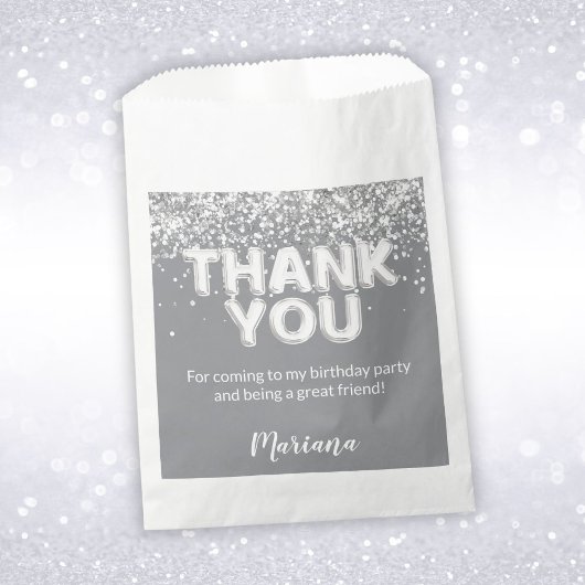 Grijs en Zilver Party Favorieten Bedankzakje