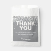 Grijs en Zilver Party Favorieten Bedankzakje (Voorkant)