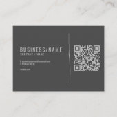 Grijs en zilver QR code visitekaartje (Voorkant)