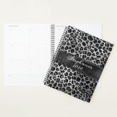 Grijs en Zilveren Folie Luipaard Brush Stroke Planner (Display)
