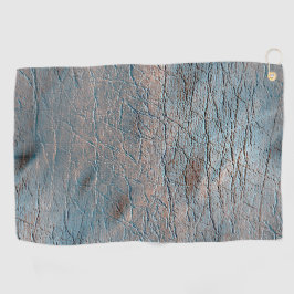 Grijs en zout leder, gekleurd met een satijntint golfhanddoek