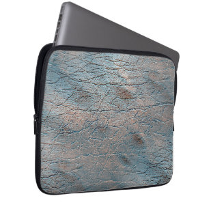 Grijs en zout leder, gekleurd met een satijntint laptop sleeve