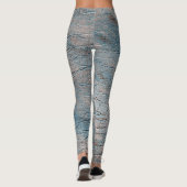 Grijs en zout leder, gekleurd met een satijntint leggings (Achterkant)