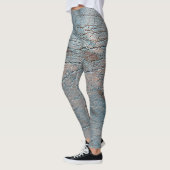 Grijs en zout leder, gekleurd met een satijntint leggings (Links)