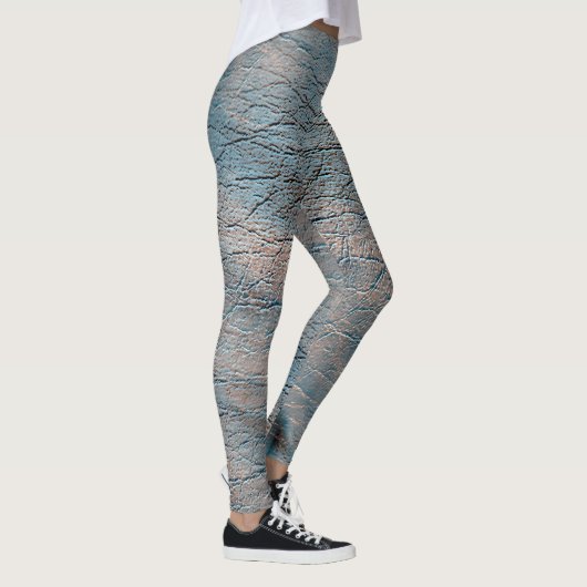 Grijs en zout leder, gekleurd met een satijntint leggings (Rechts)