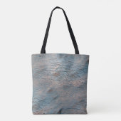 Grijs en zout leder, gekleurd met een satijntint tote bag (Achterkant)
