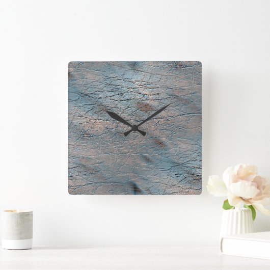 Grijs en zout leder, gekleurd met een satijntint vierkante klok (Huis)