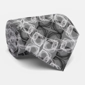 Grijs en zwart Abstract afdrukken Stropdas (Opgerold)