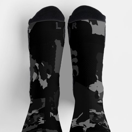 grijs en zwart abstract sokken (Top)