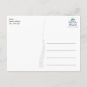 Grijs en zwart Afstuderen Dank u Foto Briefkaart (Achterkant)