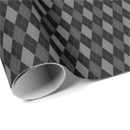 Grijs en zwart Argyle-cadeaupapier Cadeaupapier