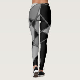 Grijs en zwart asymmetrische Leggings door Joya Ev