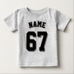 Grijs en zwart Baby | Sport Jersey<br><div class="desc">Grijs & zwart Baby | Sporttrui Ontwerp · Baby Jersey T-shirt</div>